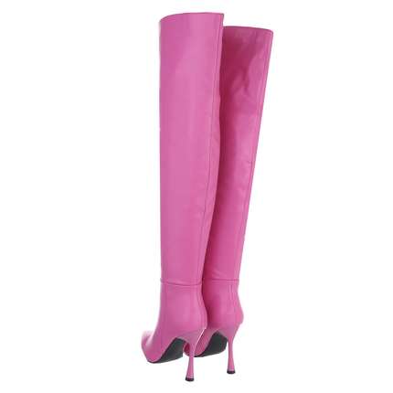 Damen Overknee-Stiefel - pink