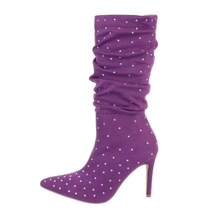 Damen High-Heel Stiefel - purple Gr. 38