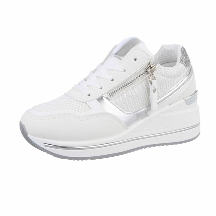 Damen Keilabsatz-Sneakers - white Gr. 36