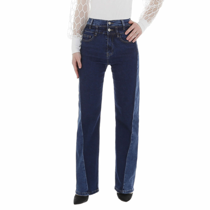 Damen High Waist Jeans von Laulia Gr. XL/42 - DK.blue