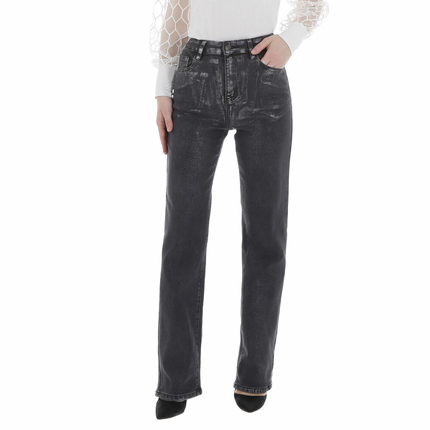 Damen High Waist Jeans von Laulia Gr. S/36 - DK.grey