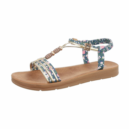 Damen Flache Sandalen - green