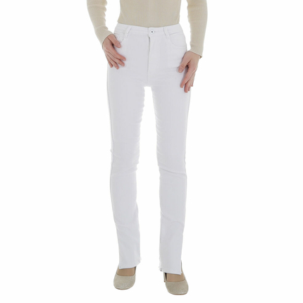 Damen High Waist Jeans von Laulia - white